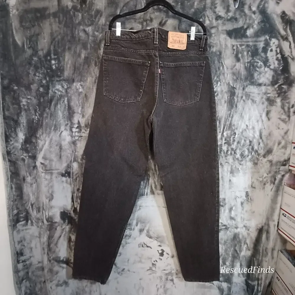 Vintage 1993 Levis 550 Black Cotton Jeans - W38 L36